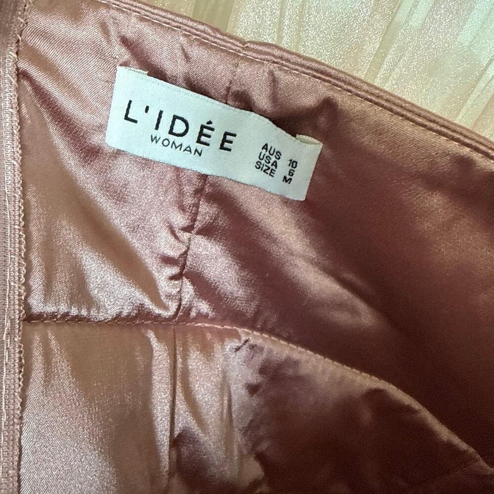 Pink L'IDEE Masquerade Peplum Dress SZ US 6 - Picture 5 of 7